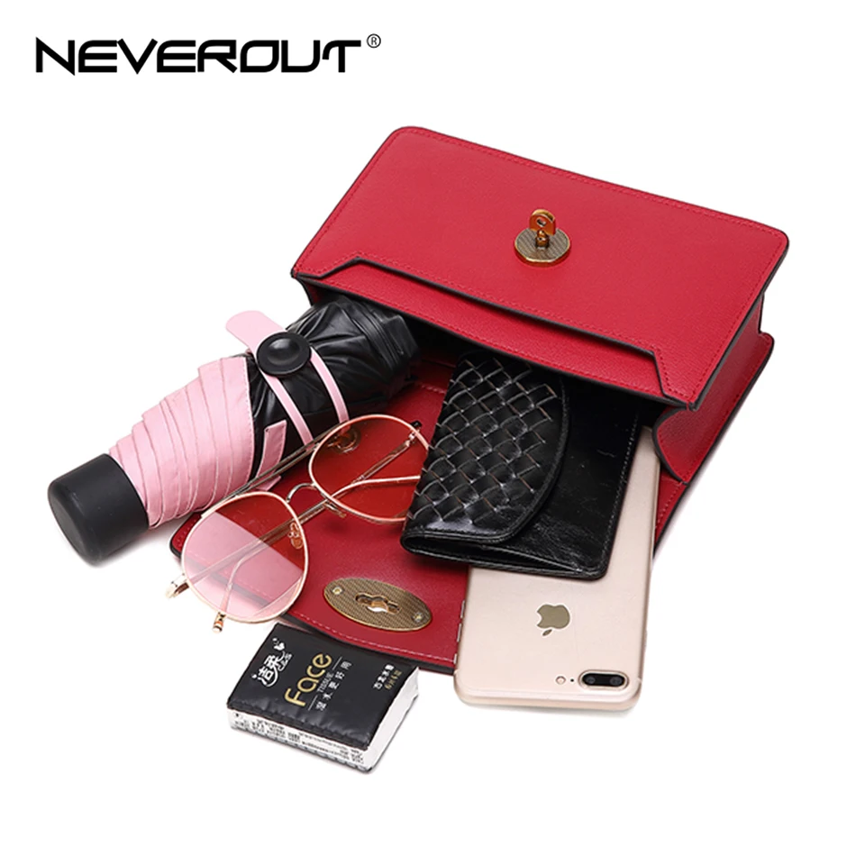 Женская сумка мессенджер NEVEROUT маленькая однотонная через плечо из сплит