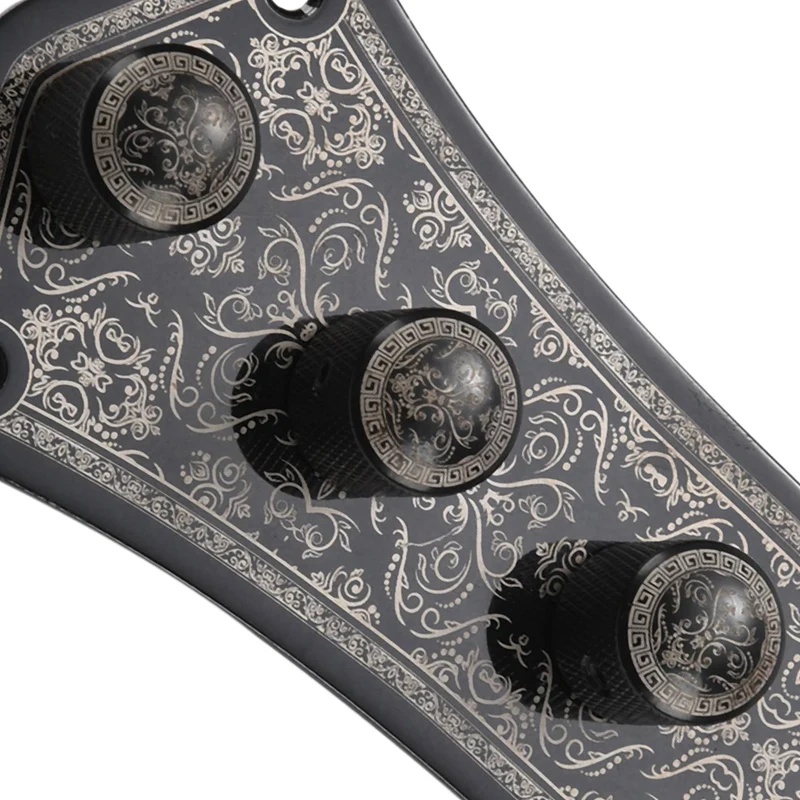 

1 Pcs Engraving Harness Control Panel & 2 Pcs 5 String Bass Pickup Humbucker Neck Electric Bass Guitar Pickup