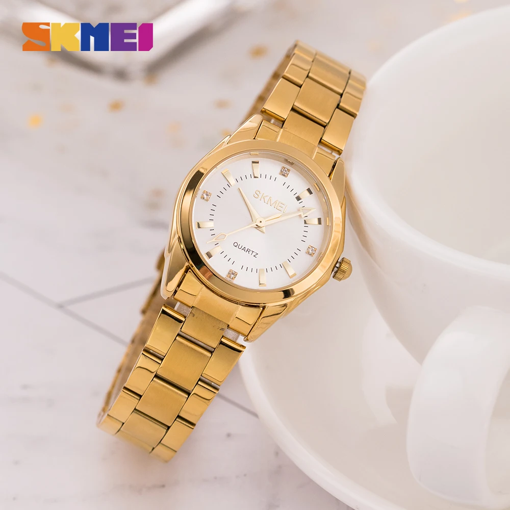 Часы SKMEI женские кварцевые простые брендовые Роскошные наручные с поддержкой