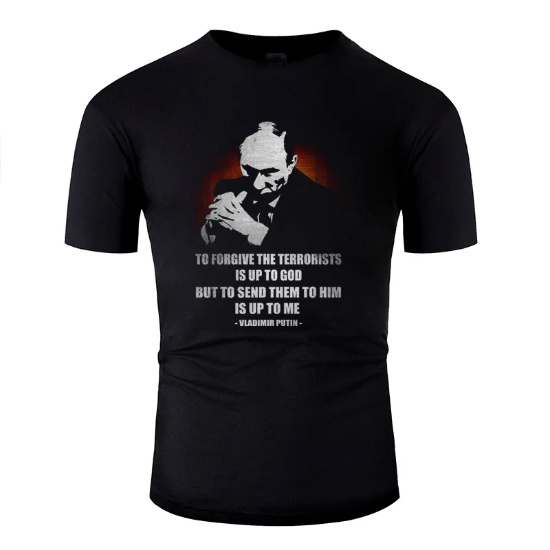 

Printed Vladimir Putin Russian President Quote Men Tshirt Crew Neck Homme Hilarious Adult T-Shirts Hip Hop