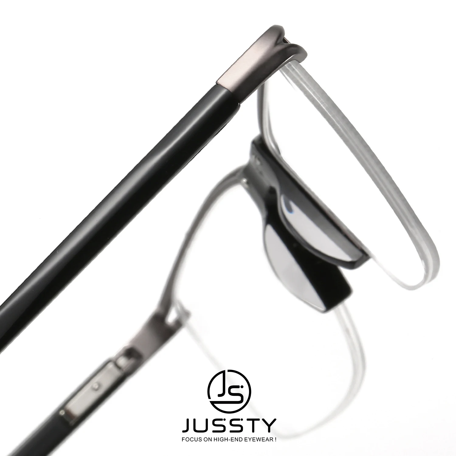 Очки мужские с полуободковой оправой оптические многофокальные прогрессивные