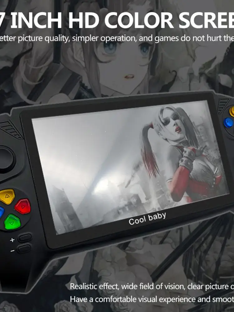 7-дюймовая портативная игровая консоль в стиле ретро для PSP GB TV двух игроков семьи