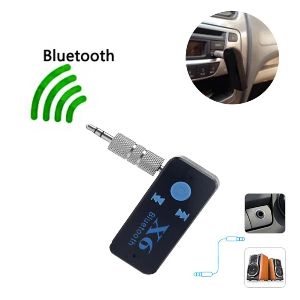 Автомобильный Bluetooth X6 музыкальный приемник адаптер 3,5 мм разъем беспроводной громкой связи автомобильный комплект с TF кард-ридером функция дропшиппинг