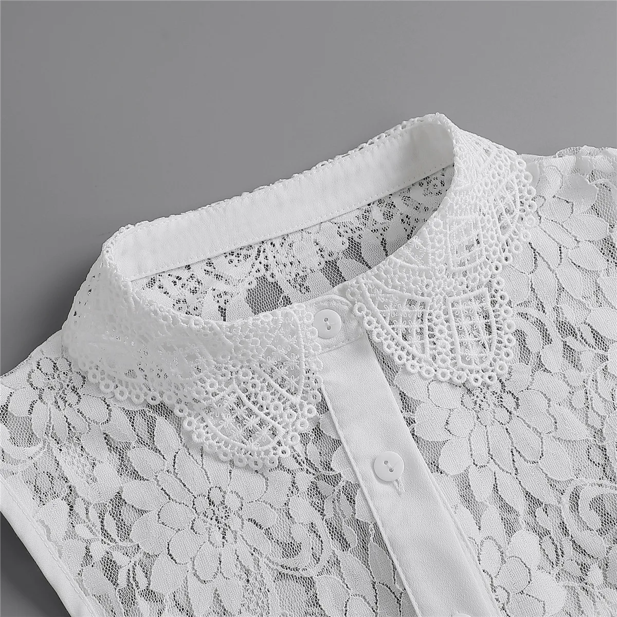 Linbaiway винтажный цветочный кружевной съемный фальшивый воротник для женщин