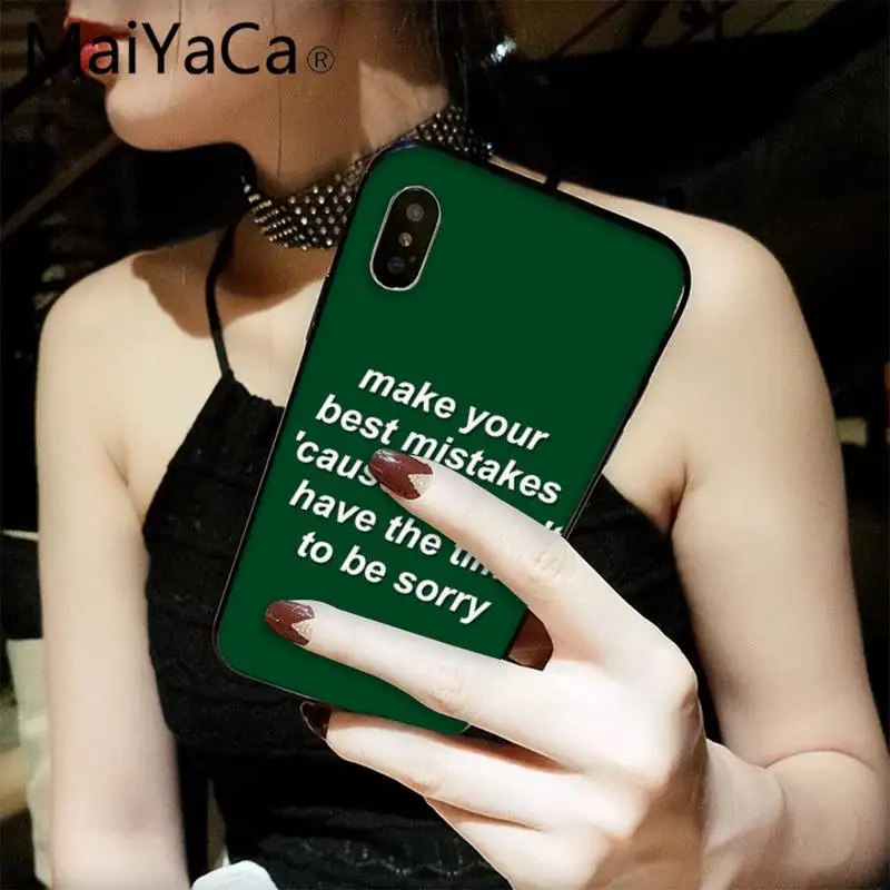 

MaiYaCa the world quotes Customer Phone Case for iPhone 12 8 7 6 6S Plus X XS MAX 5 5S SE XR 11 12 pro promax