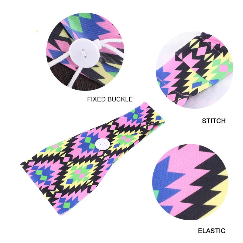 Винтажная повязка на голову с пуговицами женские модные эластичные повязки для