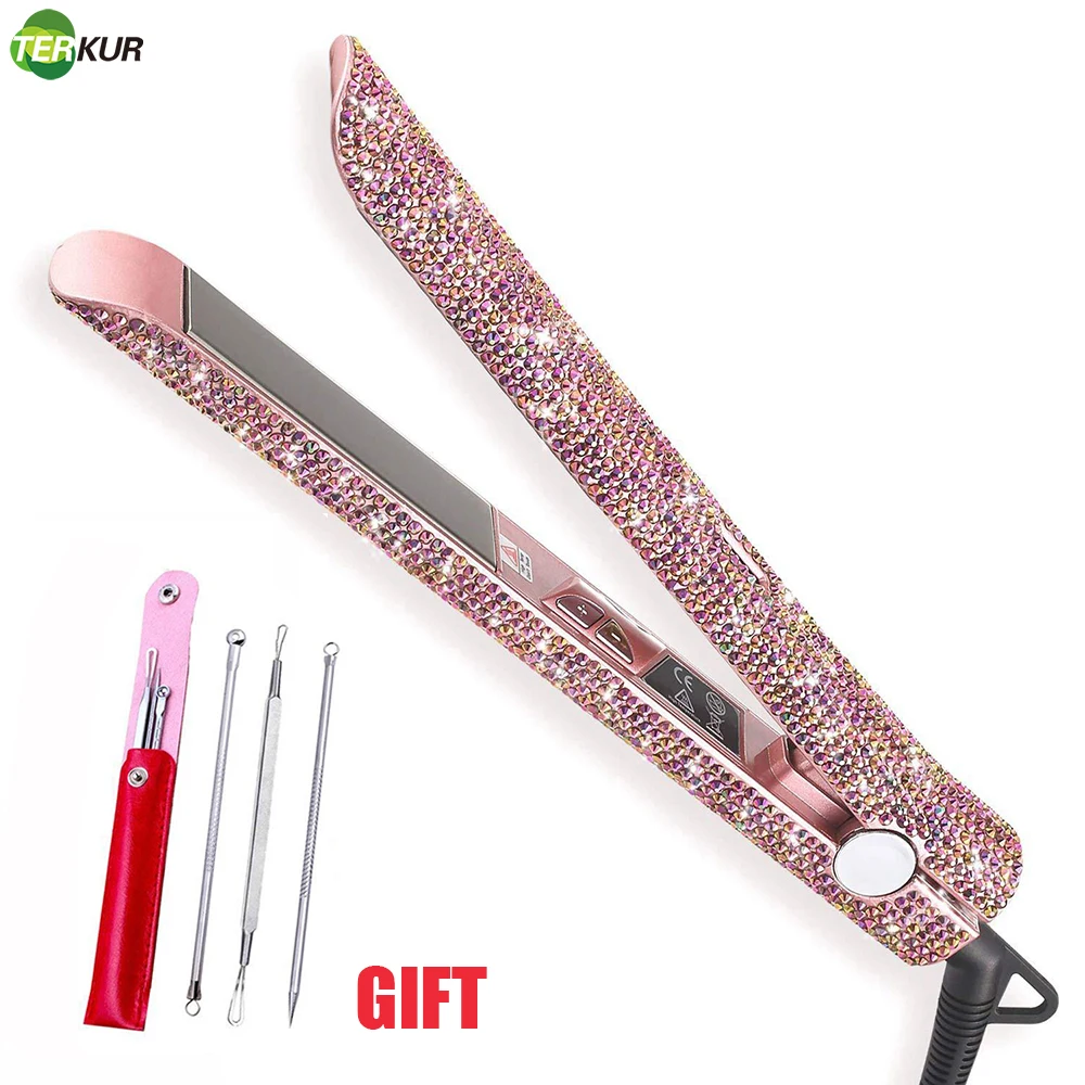 2 в 1 Профессиональный Выпрямитель для волос MCH с отрицательными ионами утюжок