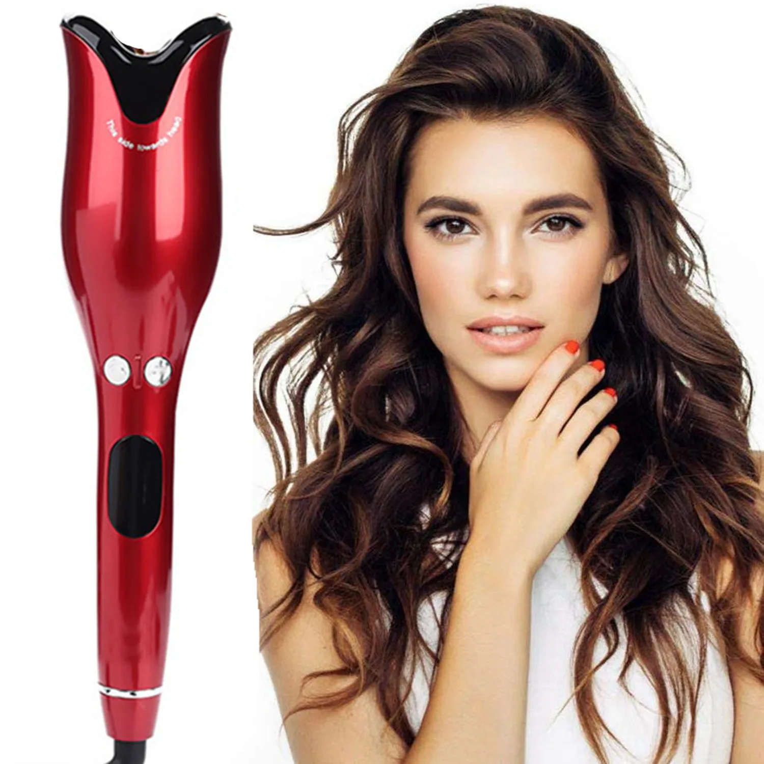 

Curling Iron Automatic Hair Curler with Tourmaline Ceramic Heater and LED Digital Portable Curlers Air Curling Wand