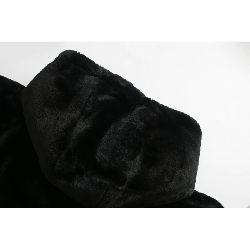 

YOSIBCD Women 2021 Fashion Faux Fur Teddy Loose Hoodies Sweatshirts Vintage Long Sleeve Pockets Female Pullovers Chic Tops