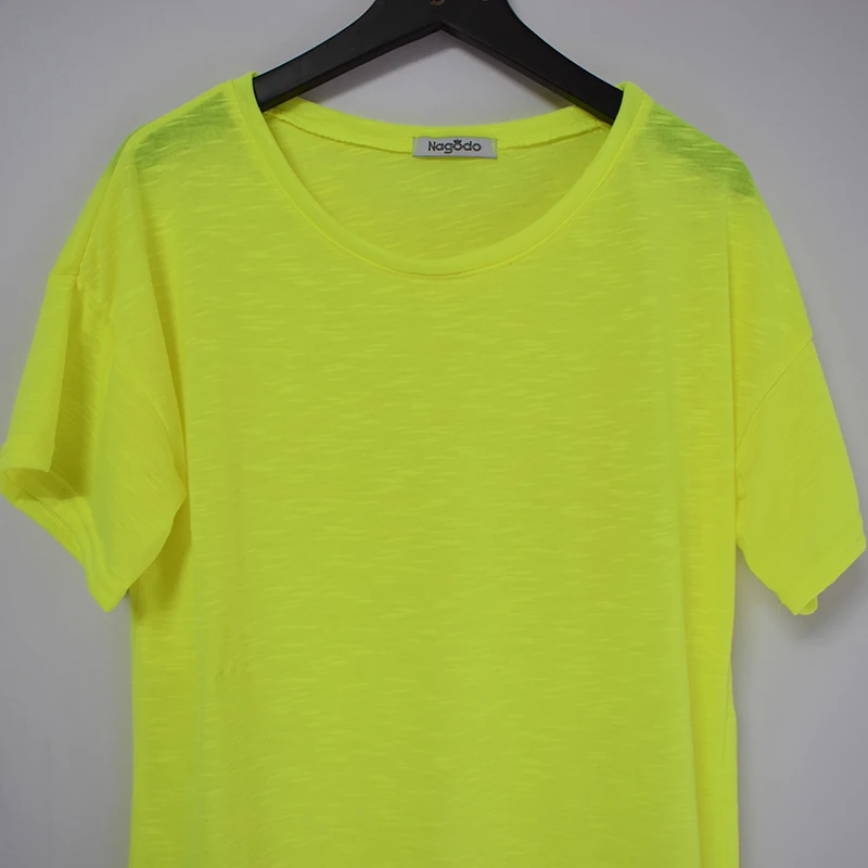 Женская хлопковая Футболка Nagodo белая Повседневная футболка с коротким рукавом