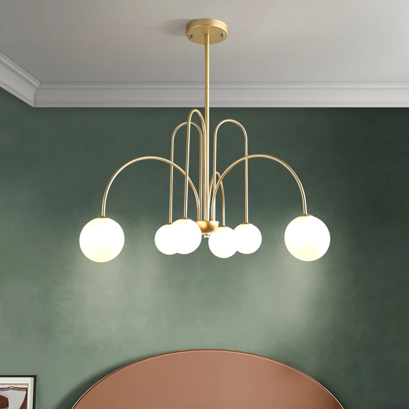 Araña colgante nórdica G9, iluminación Led para sala de estar, pintura de araña, varilla negra/blanca/dorada, luz candelabro colgante
