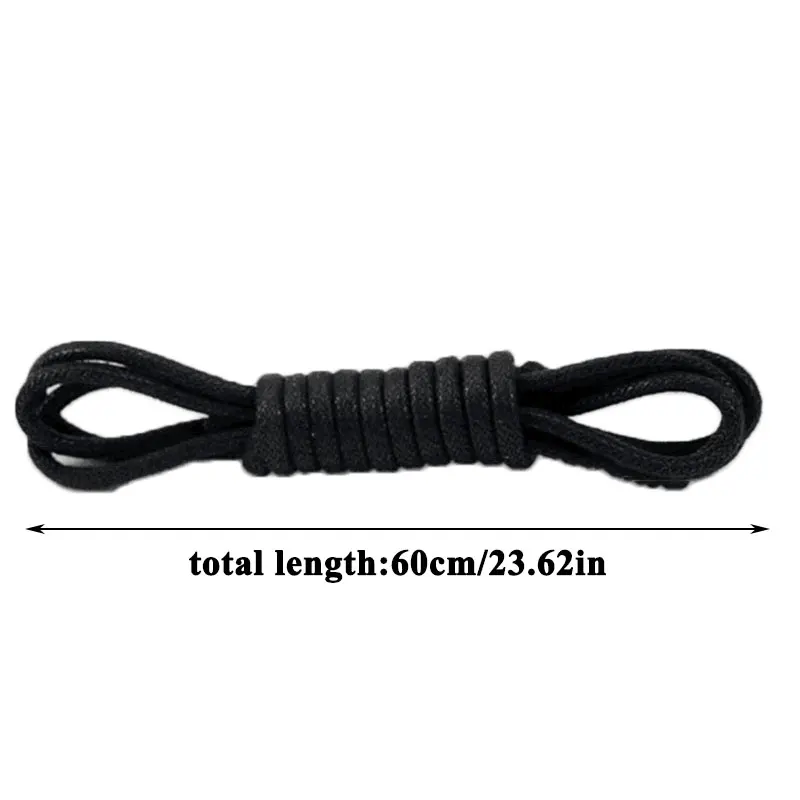 

1 Pair Solid Color Waxed Cotton Round Shoelaces Fashion Classic Unisex Waterproof Leather Shoe Shoe Laces 60cm Free Shipping