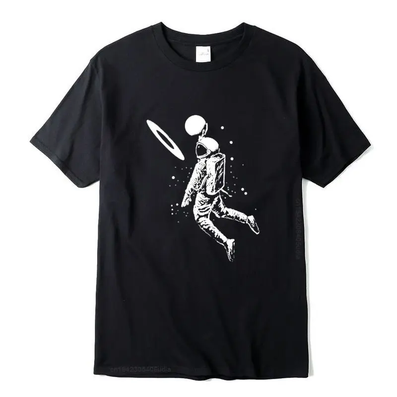 Men T Shirt Cotton Short Slleve Funny Moon Astronaut Print Men T Shirt Casual Loose Men Tshirt O-Neck Male T-Shirt Tee