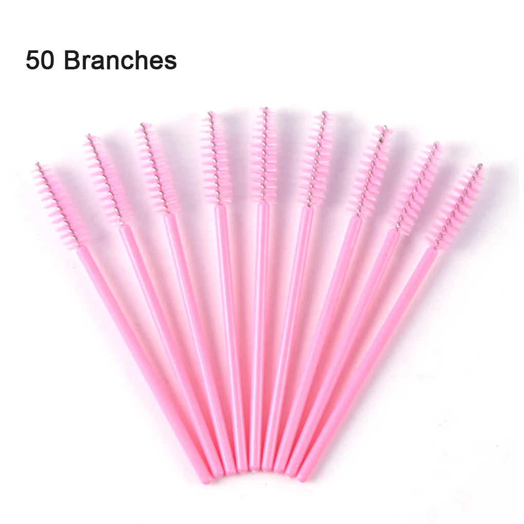 16(50PCS) 1 шт./10 шт./50 шт. одноразовые мини-кисти для ресниц, тушь для ресниц, аппликатор, палочка для макияжа, кисти для глаз, губ, косметика, кисти - Handle Color: 16(50PCS)