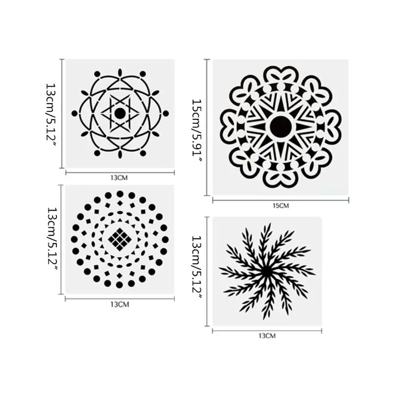 Набор инструментов для расстановки мандалы набор трафаретов рисования камней