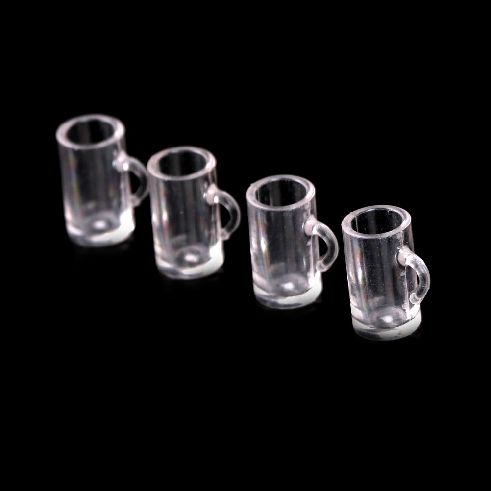 4 шт. прозрачный Кубок в масштабе 1:12 миниатюрный мини-Кубок для вина кукольный