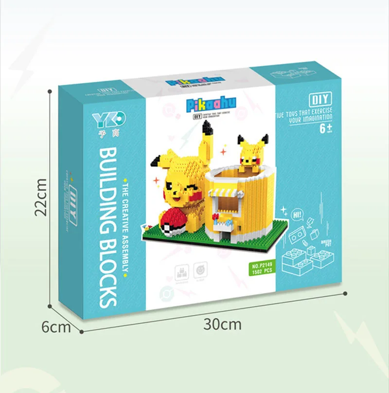 Конструктор Покемон Пикачу сделай сам контейнер для ручек мини-фигурки из