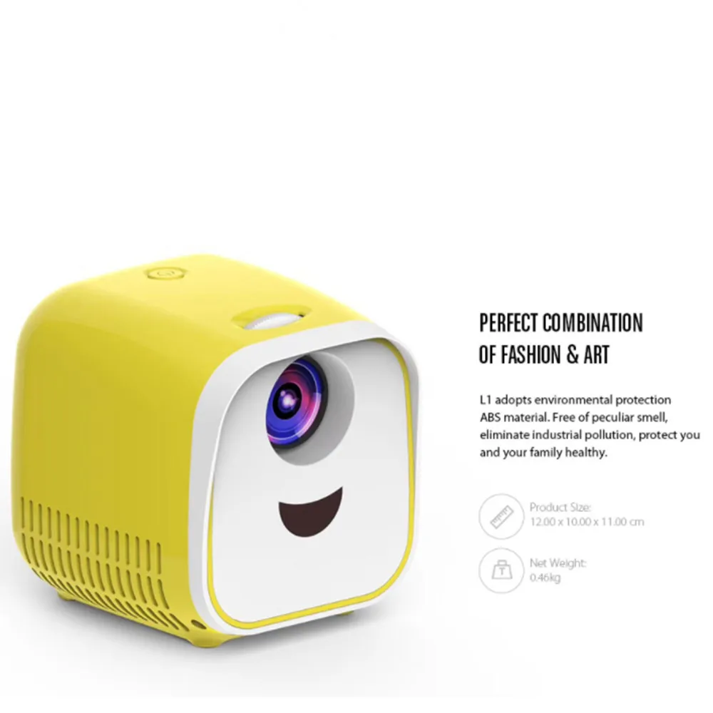 L1 Mini Portable Projector 1080P LED Beamer Video for Home Theater Mirroring Screen Kids | Электроника