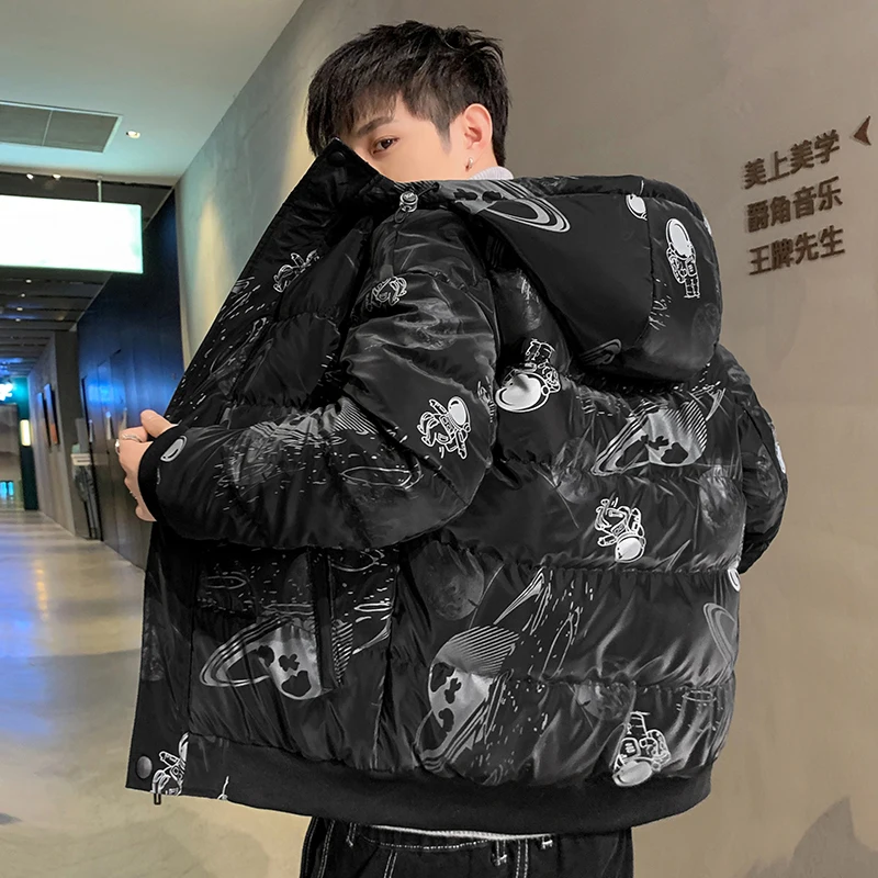 Cotton-Padded Coat Men's Autumn and Winter New Hooded Warm Jacket Fashion Jacket Men's Top