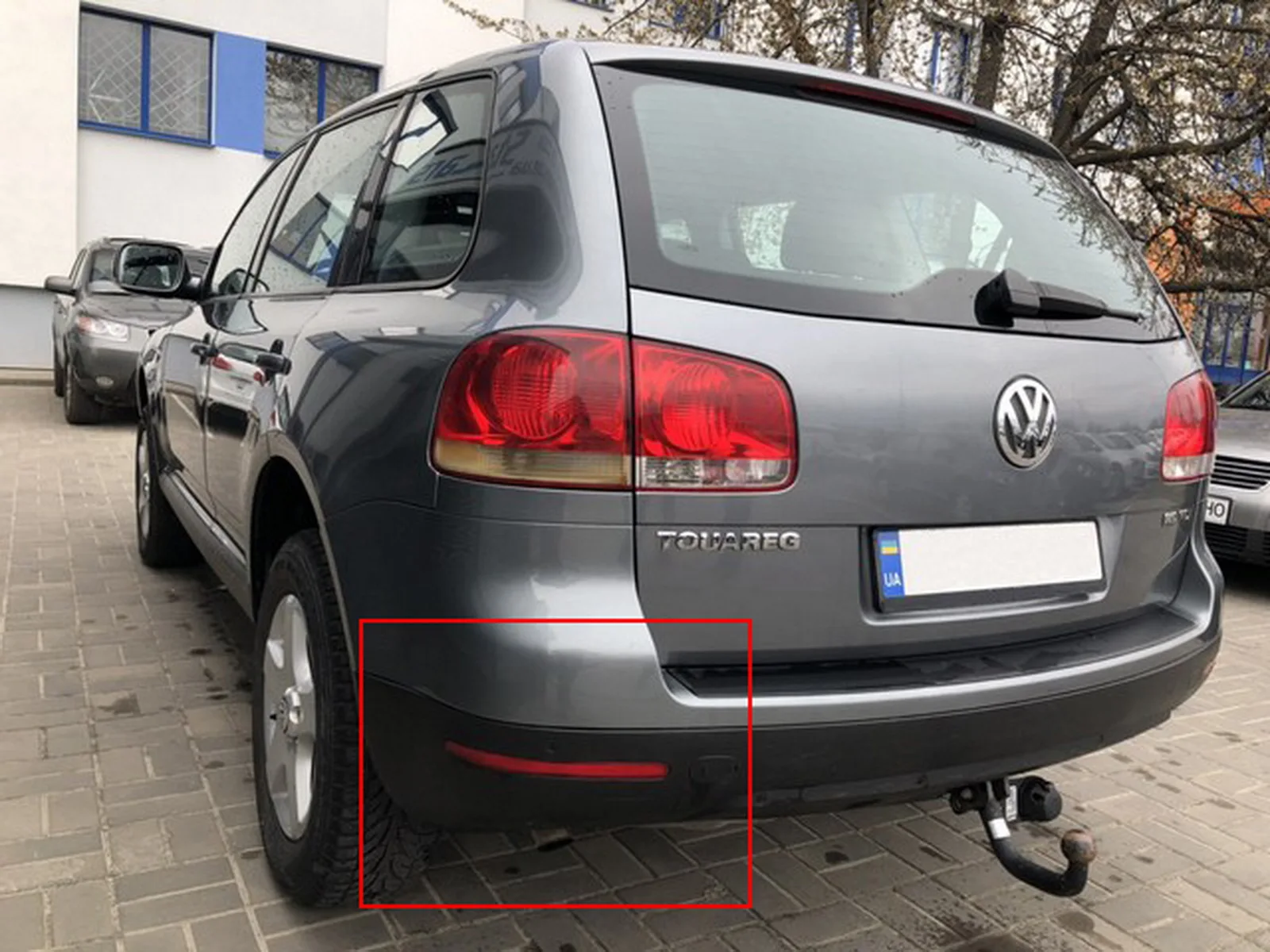 Пара отражателей заднего бампера с красной линзой без света для VW Touareg 7L 2002-2010 L + R