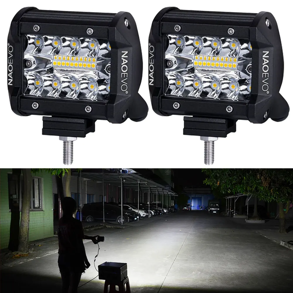 

4 Inch Cube Led Work Light OffRoad 144W 12V 24V Driving Fog Barra LED Bar Lights For Auto Motorcycle 4x4 Truck ATV SUV