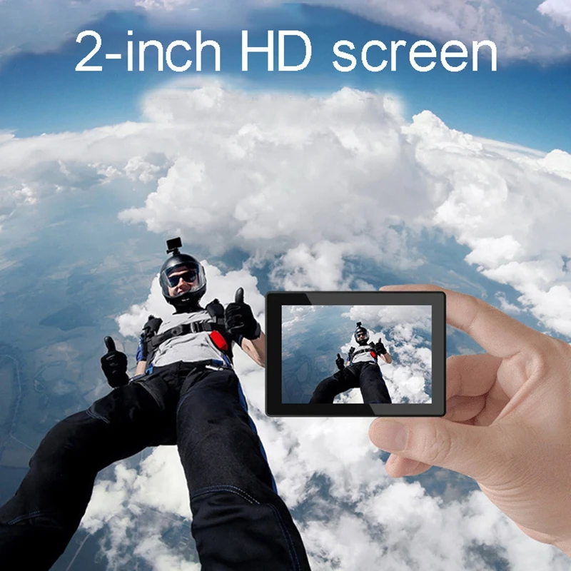 Дешево Экшн-камера 4K, 30 м, ЖК-экран 2,0 дюйма
