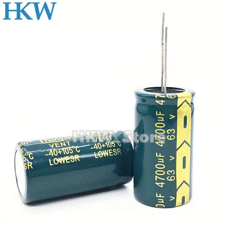

5pcs/lot 4700UF 63V 22*40mm High Frequency Low ESR / Impedance Aluminum Electrolytic Capacitor 4700uf63V 63V4700UF 22X40 20%