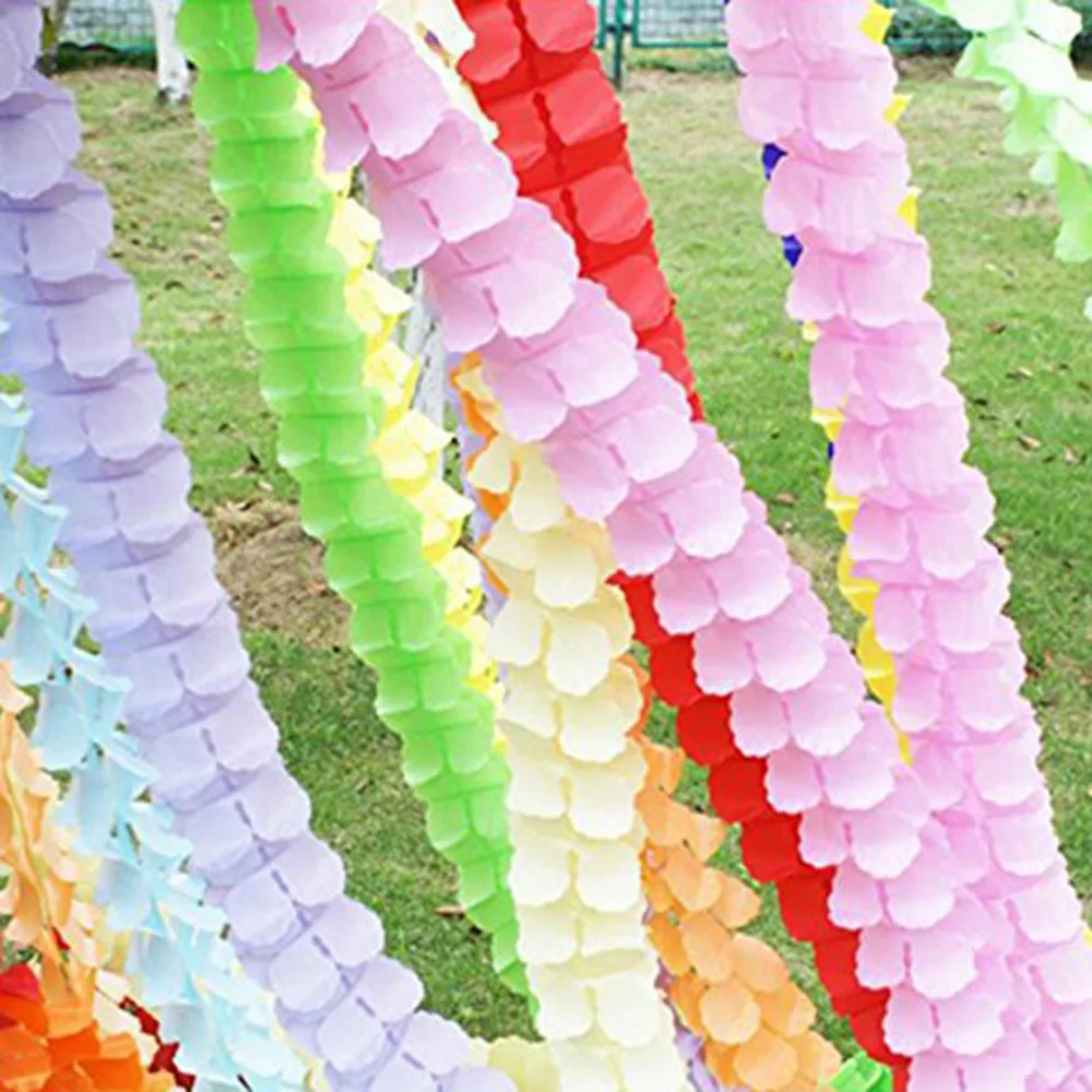 2 шт. 3 6 м красивый четыре листа бумажные гирлянды в форме клевера на свадьбу