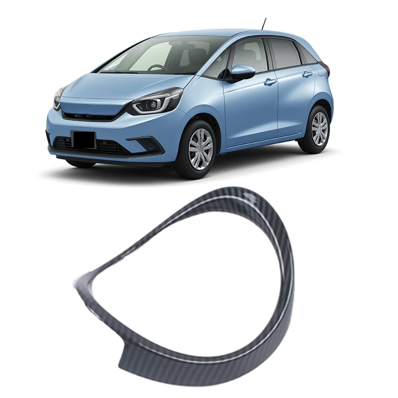 

Для Honda Fit 2020 2021 панель рулевого колеса автомобиля крышка отделки вставки молдинг украшение из углеродного волокна блестки