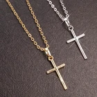 Новое модное ожерелье-цепочка с крестом для женщин и мужчин, роскошный чокер, золотые ювелирные изделия, ожерелья с подвеской, христианское украшение, подарки