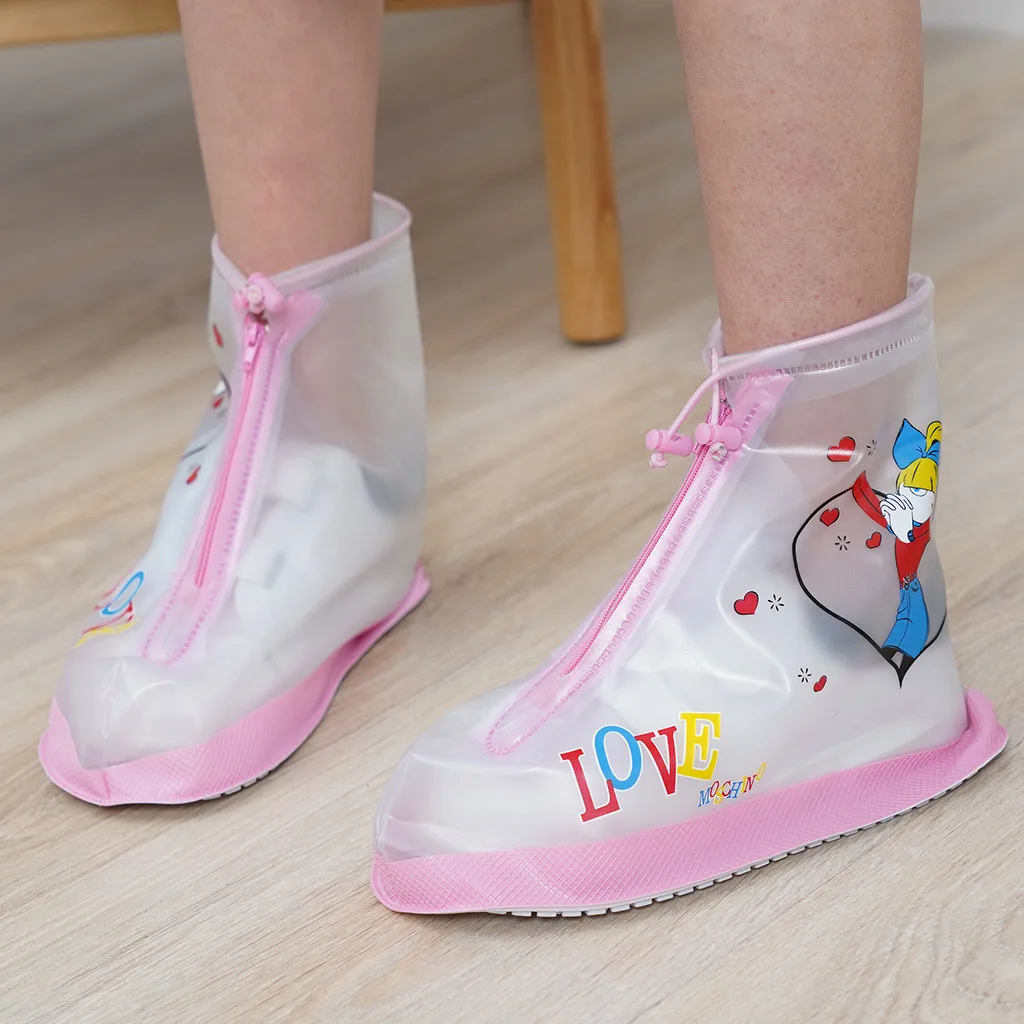 40# Water Boots For Woman Rain Children Non-disposable Protective Thicken Waterproof Carpet Cleaning Shoe Cover |