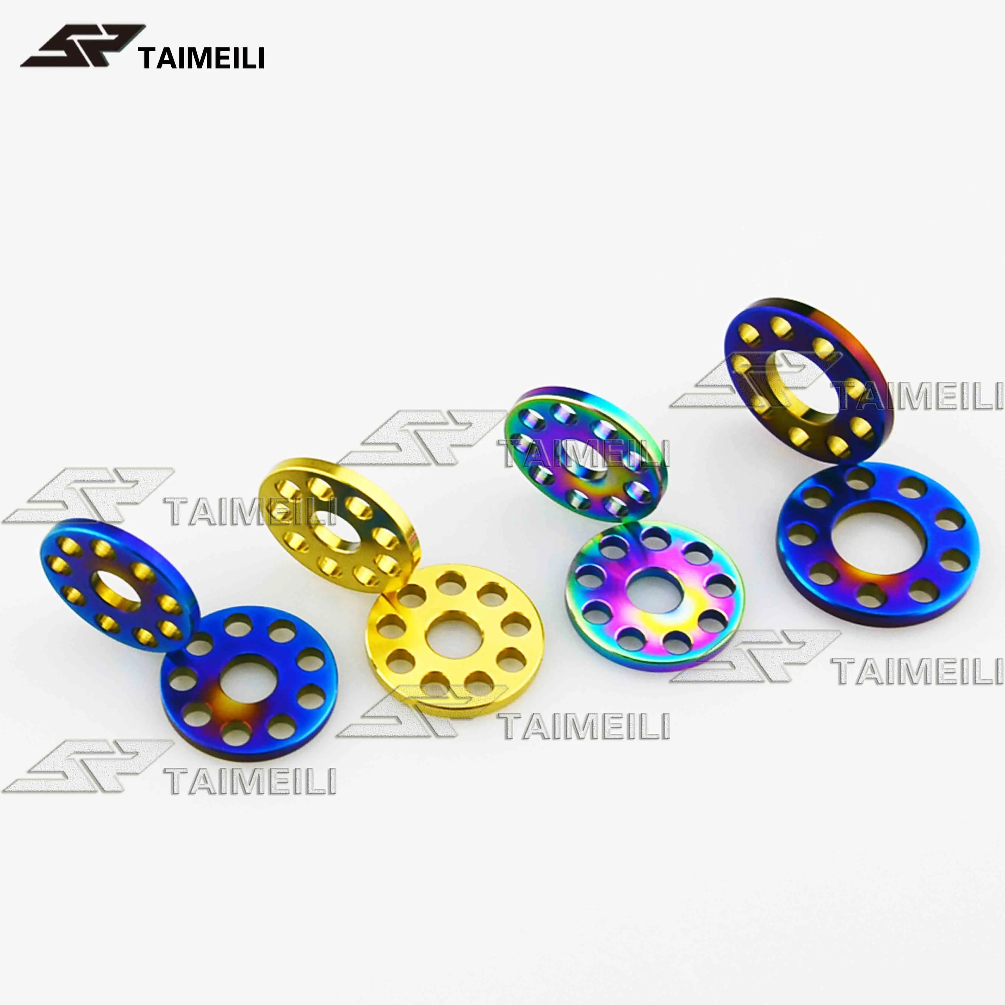 1 шт./титановый сплав буровая прокладка девять отверстий плоская накладка M6 M8 M10