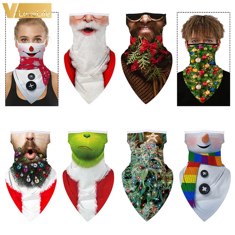 Рождественская маска для лица накидка на шею гетры пыленепроницаемые мужские и