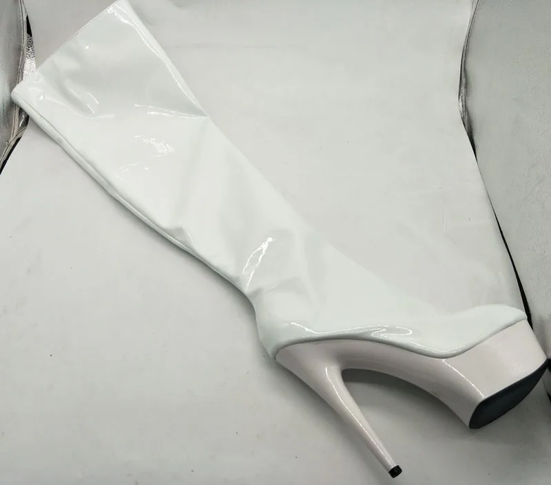 Женские ботфорты на высоком каблуке ботинки платформе 5 см обувь для ночного