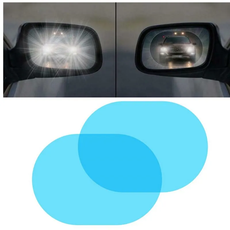 2 шт. водонепроницаемые противотуманные наклейки на зеркало заднего вида для Peugeot