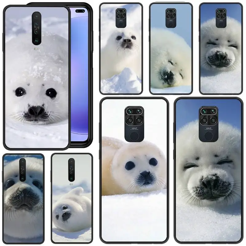 

Baby Harp Seal Sea Lion Phone Case For Redmi 5 6 Plus K 7 8 9 20 30 X A Pro Note 4 5 6 7 8 9 S X A Phone Cover Coque