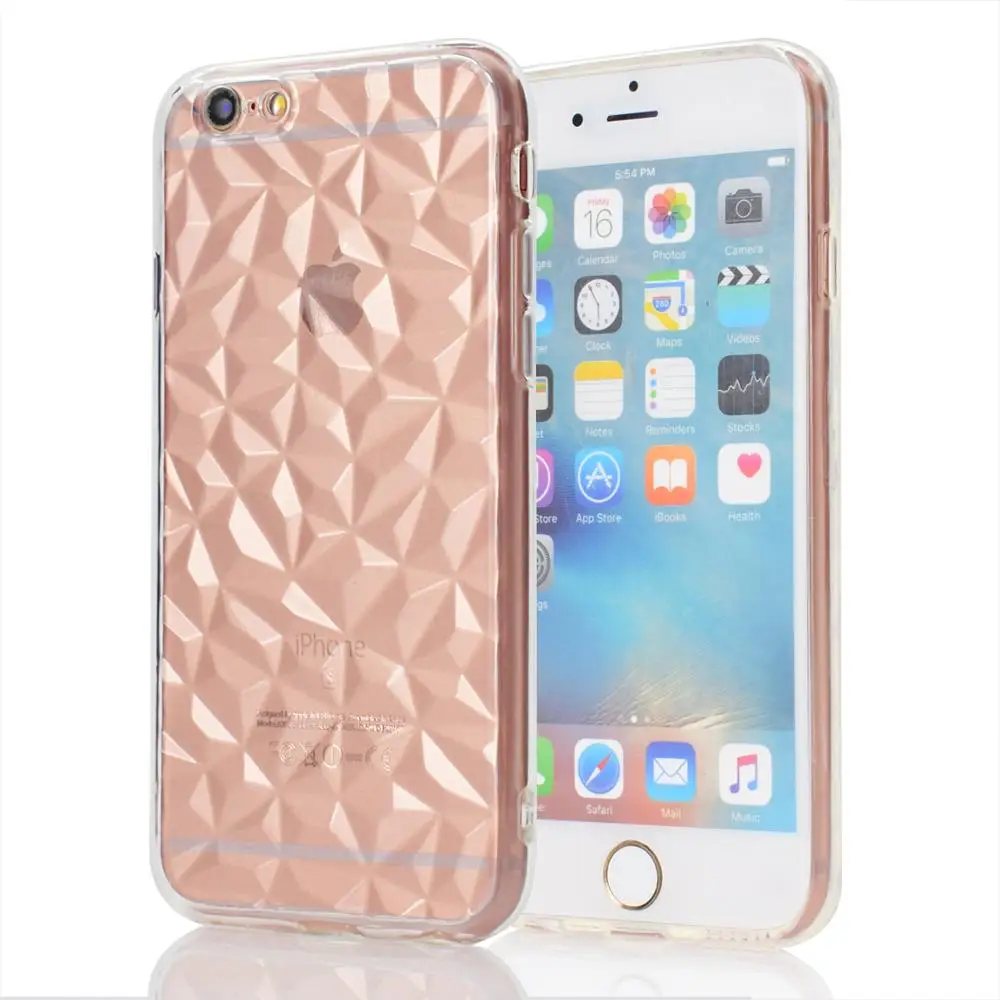 Чехол для iPhone 11 Pro Max XR Xs 3D Алмазный прозрачный мягкий ТПУ защитный чехол 7 8 6 Plus |