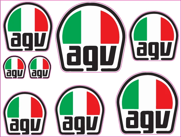 

AGV Racing Signs Car Sticker Motorcycle Helmet Decal Off-road PVC Sticker JDM JEEP Van Bike Offroad RV A4 Q3 Polo
