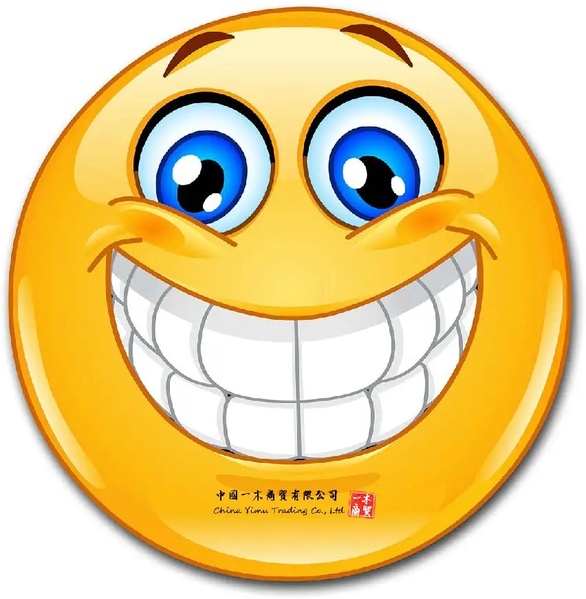 

label Sticker Smile Round Diameter Emoticon Sticker Laughing for Laptop Door Motorcycle Scooter Car Weatherproof