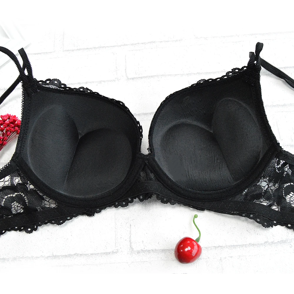 YBCG Women Bra Set Padded Push Up Underwire Underwear Panty Embroidery Floral Lingerie Hollow Mesh Bras For | Женская одежда