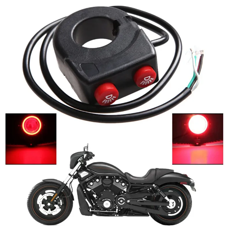 7/8 ''Мотоцикл Велосипед Руль выключен кнопка головы пятно противотуманный