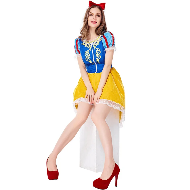New Snow White Cosplay Halloween For Women Wear Adult Fantasia Carnival Party Cartoon Princess Dress Costumes | Тематическая одежда