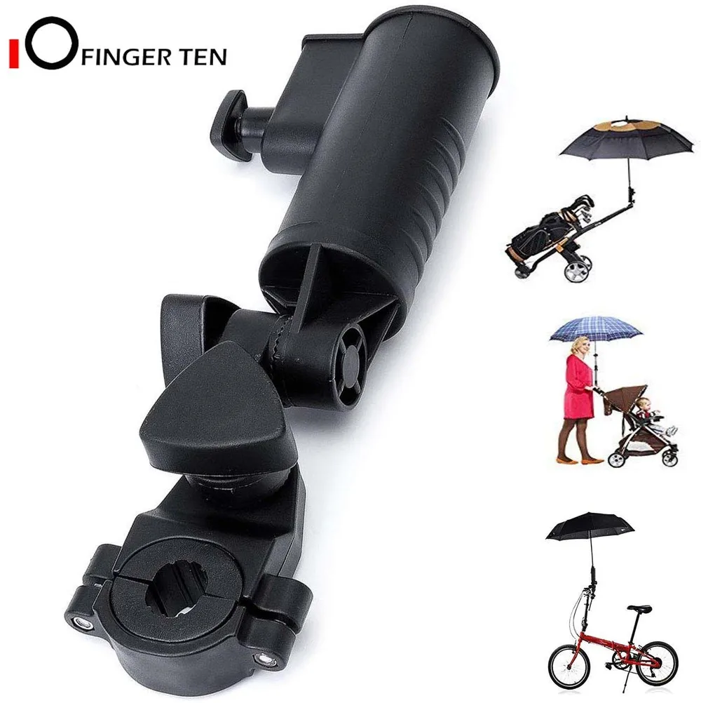 Golf Cart Umbrella Holder Adjustable Size Angle Stroller Attachment with Clamp for Bike Stroller Fishing Wheelchair