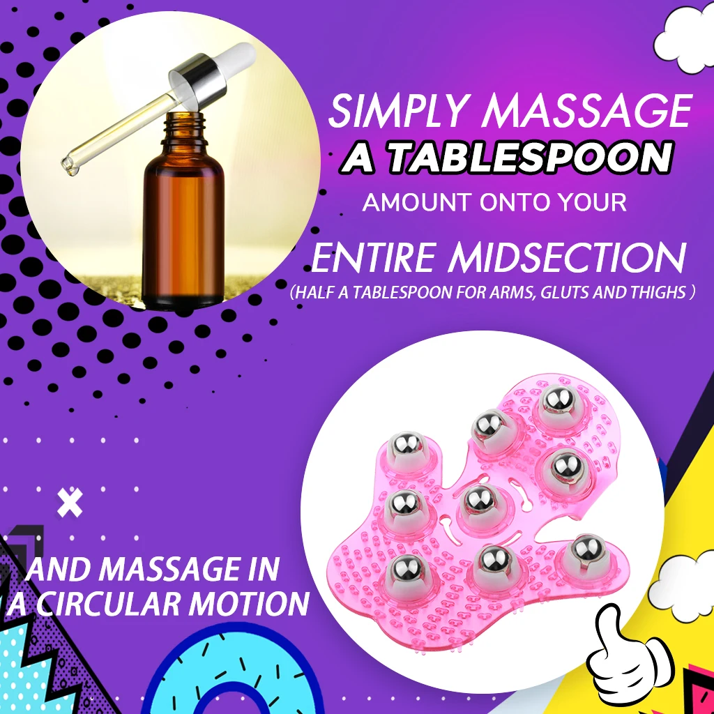 Массажная перчатка для тела массажер в форме ладони роликовый шар металлический