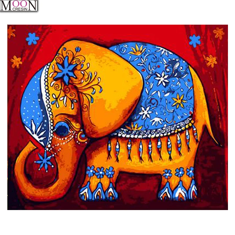 

Diy Diamond Painting Elephant Diamond Embroidery Mosaic Picture Of Rhinestones,Cross-stitch Full Square&Round Painting