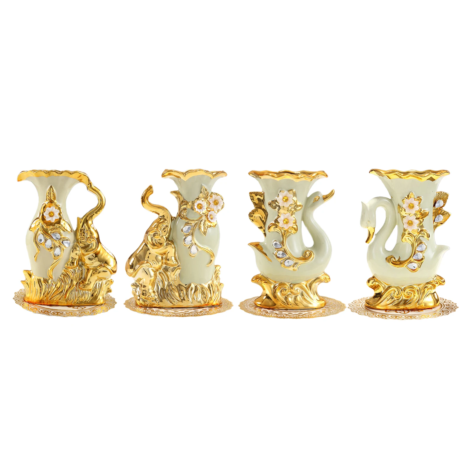 

Flower Vase Modern Art Home Flowers Arrangement Crystal Vases Tabletop Decor