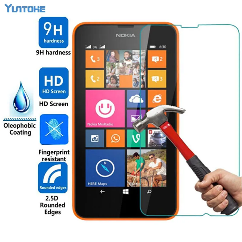 Защитная пленка для экрана из закаленного стекла чехол Nokia 630/N530/820/535/540/N730/640/640XL/X/XL