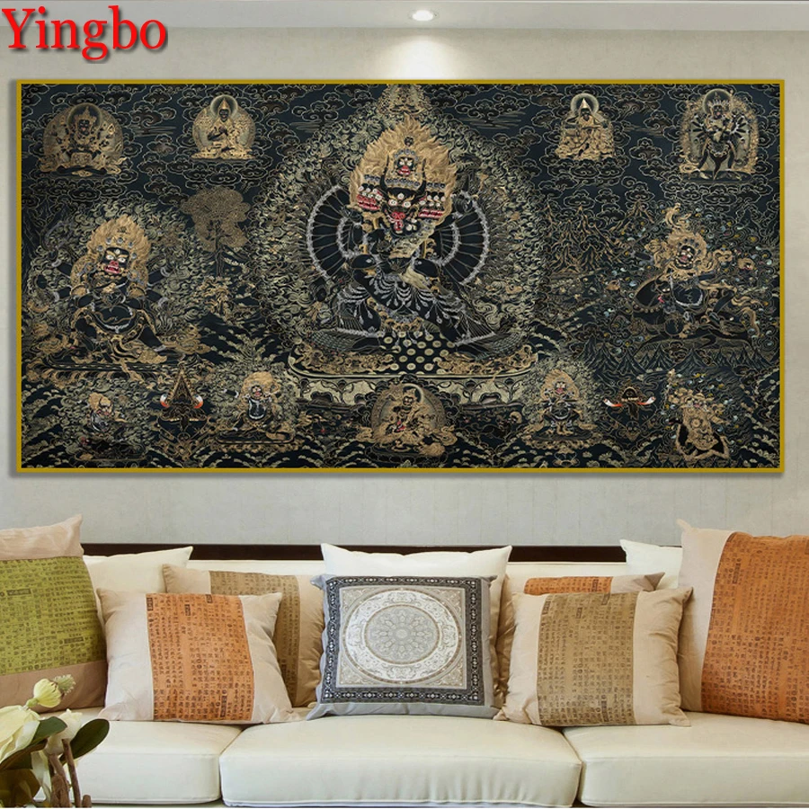 

5D DIY Diamond Painting Thangka Buddha Tibetan India Religion Style Full Square/Round Embroidery Cross Stitch mosaic decor