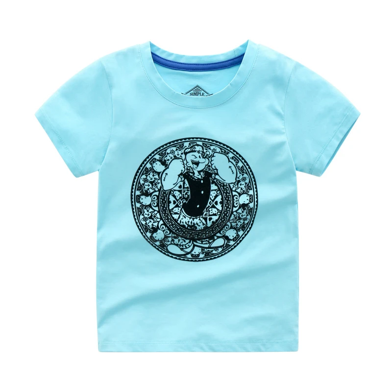 Летняя футболка для маленьких мальчиков хлопковые топы с короткими рукавами и