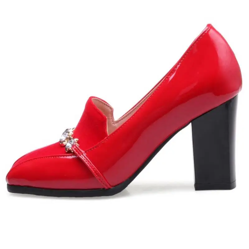 

Fanyuan Big Size 31-48 Shoes Women High Heel Pumpsg Women Platform Pumps High Chunky Heel Round Toe Wedding Party Lady shoes